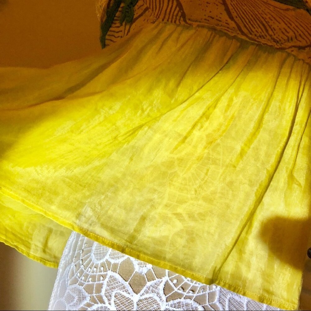 Yellow Embroidered Top - Picture 4 of 5